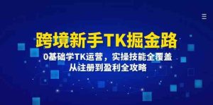 跨境新手TK掘金路:0基础学TK运营,实操技能全覆盖,从注册到盈利全攻略-琴书聊项目