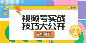视频号实战技巧大公开：选题拍摄、运营推广、直播带货一站式学习-琴书聊项目