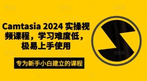 Camtasia 2024 实操视频课程，学习难度低，极易上手使用-琴书聊项目