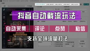抖音自动截流玩法，利用一个软件自动采集、评论、点赞、私信，全域引流-琴书聊项目