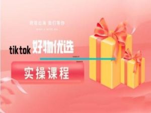 tiktok好物优选实操课程，好物分享操作技巧-琴书聊项目