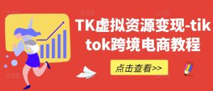TK虚拟资源变现-tiktok跨境电商教程-琴书聊项目