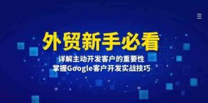外贸新手必看，详解主动开发客户的重要性，掌握Google客户开发实战技巧-琴书聊项目