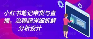 小红书笔记带货与直播，流程超详细拆解分析设计-琴书聊项目