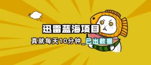迅雷浏览器项目_真就每天忙活10分钟，完整拆解+热点把控(超详细拆解教程)-琴书聊项目
