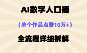 AI数字人口播,单个作品点赞10万+,操作方法十分简单-琴书聊项目