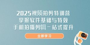 2025视频拍剪特训营，掌握软件基础与特效，手机拍摄剪辑一站式提升-琴书聊项目