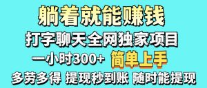 打字聊天项目 打字聊天就有米  一天100-1000左右-琴书聊项目