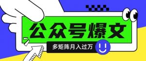 使用DeepSeek十分钟写100篇公众号爆文，多账号矩阵操作轻松月入过W-琴书聊项目