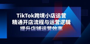 TikTok跨境小店运营，精通开店流程与运营逻辑，提升店铺运营效率-琴书聊项目