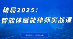 破局2025:智能体赋能律师实战课,打破编程壁垒,完成复杂任务,沉淀专属知识,赋能律师实务-琴书聊项目