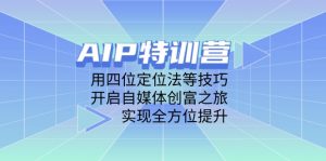 AIP特训营，用四位定位法等技巧，开启自媒体创富之旅，实现全方位提升-琴书聊项目