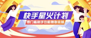快手星火计划,零门槛、零粉丝也能参与,而且收益可观,一条视频爆赚7000+!-琴书聊项目