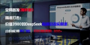 精准打击：价值3980的DeepSeek私域引流实操课，小白实操无门槛，日引精准粉300+-琴书聊项目