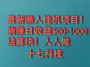 2025最新懒人挂机项目！长久稳定，解放双手！单日收益500+-琴书聊项目