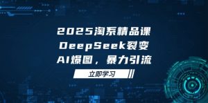 2025 淘系精品课，DeepSeek 裂变，AI 爆图，暴力引流-琴书聊项目