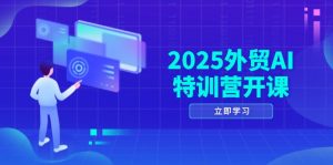2025外贸AI特训营开课：涵盖品牌选品/AI建站/主动/被动获客/社媒开发/等等-琴书聊项目