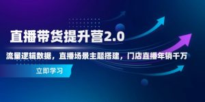直播带货提升营2.0：流量逻辑数据，直播场景主题搭建，门店直播年销千万-琴书聊项目