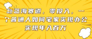 新蓝海赛道，零投入，一个普通人如何宅家办公实现年入百万-琴书聊项目