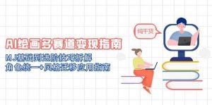 AI绘画多赛道变现指南：MJ基础到进阶技巧拆解，角色统一+风格迁移应用指南-琴书聊项目