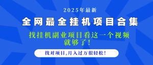 2025最全挂机项目合集 找项目看这一个视频就够了，做对项目月入过万很…-琴书聊项目