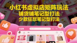 小红书虚拟店矩阵玩法，铺货铺笔记型打法，少款狂怼笔记型打法-琴书聊项目