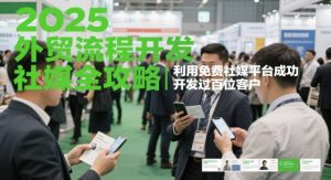 2025外贸流程开发社媒全攻略，利用免费社媒平台成功开发过百位客户-琴书聊项目