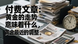 付费文章：黄金的走势意味着什么，如何看待黄金最近的调整-琴书聊项目