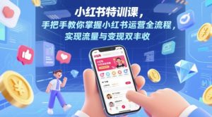 小红书特训课，手把手教你掌握小红书运营全流程，实现流量与变现双丰收-琴书聊项目