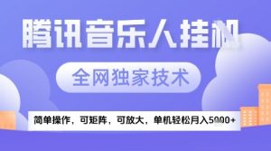 2025腾讯音乐挂G项目，全网独家技术，全新玩法，轻松月入5k+【揭秘】-琴书聊项目