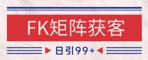 小红书某音FK赛道引流获客 自热矩阵日引200+【揭秘】-琴书聊项目