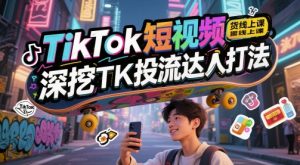 TikTok短视频带货线上课，深挖TK投流达人打法-琴书聊项目