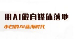 用AI做自媒体落地，适合新手快速入门与进阶，小白的AI蓝海时代-琴书聊项目