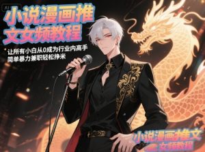 小说漫画推文女频教程,让所有小白从0成为行业内高手,简单暴力兼职轻松挣米-琴书聊项目