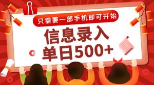 信息录入兼职2.0，几秒一单，打字+推广双模式，只需一部手机，随时随地…-琴书聊项目