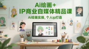 Ai绘画+IP商业自媒体精品课，Ai绘画实操，个人ip打造-琴书聊项目