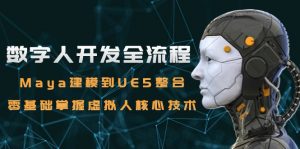数字人开发全流程:Maya建模到UE5整合,零基础掌握虚拟人核心技术-琴书聊项目