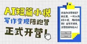 AI短篇小说写作变现陪跑营，0基础可学，三步写文，168投稿，快速拿稿费-琴书聊项目