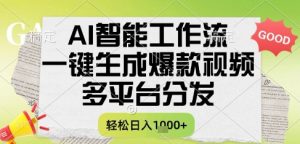 AI智能工作流,一键生成书单号爆款视频,多平台分发,每日收益多张【揭秘】-琴书聊项目