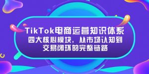 TikTok电商运营知识体系:四大核心模块,从市场认知到交易闭环的完整链路-琴书聊项目