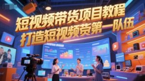 短视频带货项目教程,打造短视频带货第一队伍-琴书聊项目