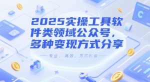 2025实操工具软件类领域公众号，多种变现方式分享-琴书聊项目
