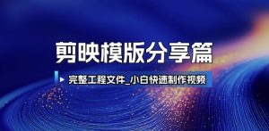 剪映模版分享篇_完整工程文件,小白快速制作高端视频-琴书聊项目
