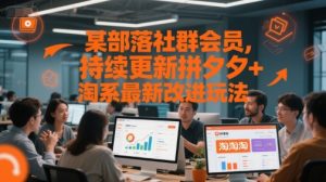 某部落社群会员，持续更新拼夕夕+淘系最新改进玩法-琴书聊项目