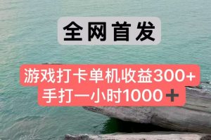 全网首发游戏打卡手打一小时1000+ 单机收益300+ 不是市面上的战神和a，全网独家脚本-琴书聊项目