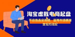 淘宝虚拟电商起盘，开店选品全流程，蓝海市场精准定位方法论-琴书聊项目