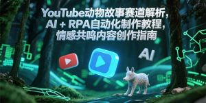 YouTube动物故事赛道解析，AI+RPA自动化制作教程，情感共鸣内容创作指南-琴书聊项目