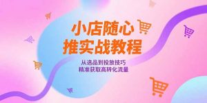 小店随心推实战教程，从选品到投放技巧，精准获取高转化流量-琴书聊项目