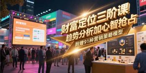财富定位三阶课，趋势分析加心智抢占，附赠91种营销策略模型-琴书聊项目
