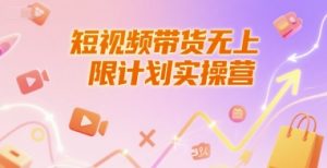 短视频带货无上限计划实操营，新人短视频带货工具流养号破播文案运营篇课程-琴书聊项目